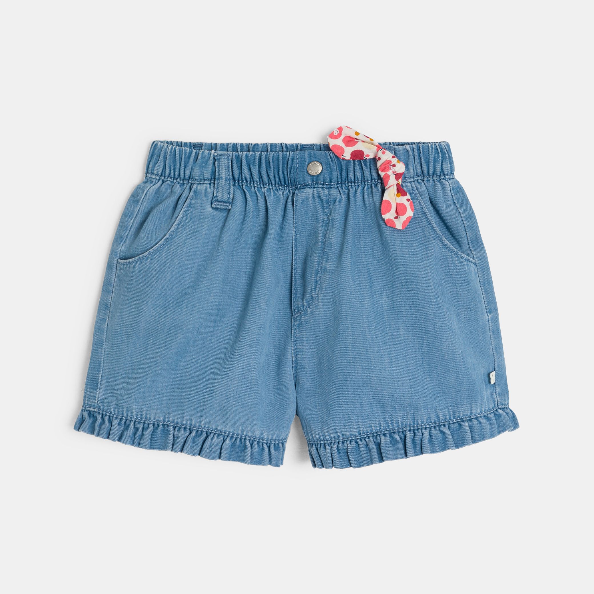 Quần short xanh tencel